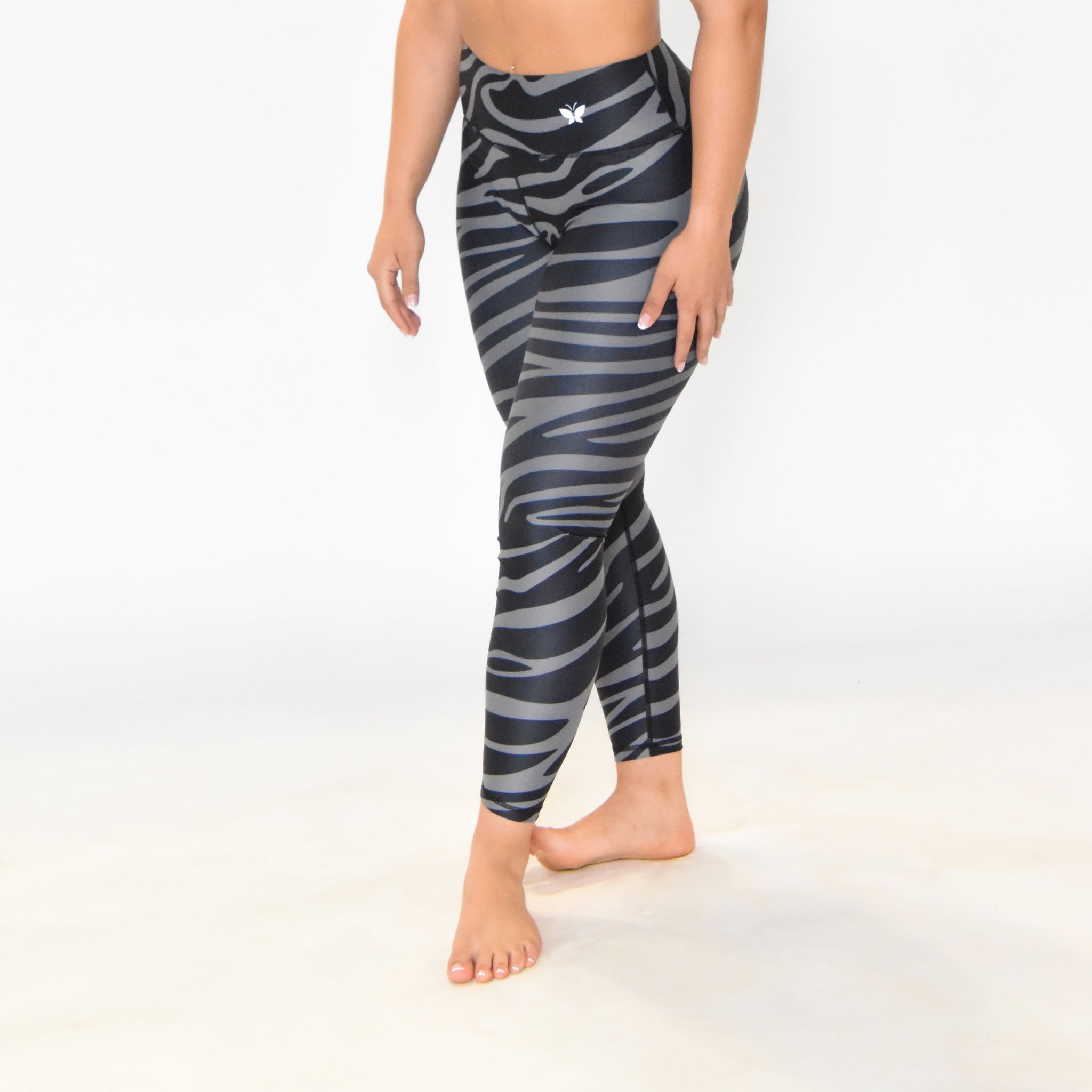Azar's MDBGA Yoga Leggings – Large Side Logo w/Stripes